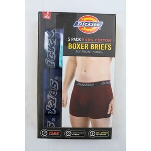Dickies Boxer Briefs Mens Small 28-30 Flex Breathable 5 Pack Black Blue Gray